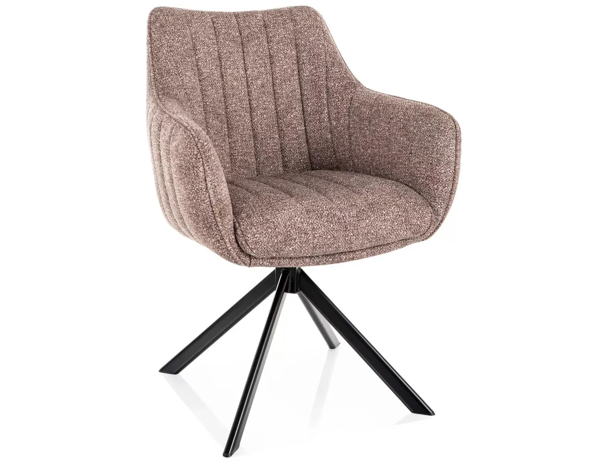 Chair AZALIA LEO black frame/dark beige 32