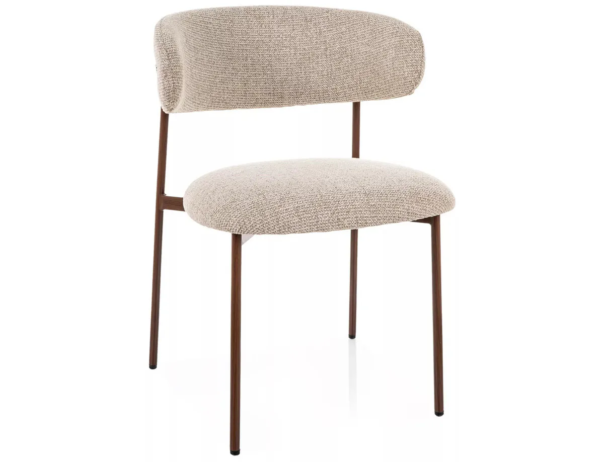 Chair ELTON D NOELLE walnut metal/beige 30