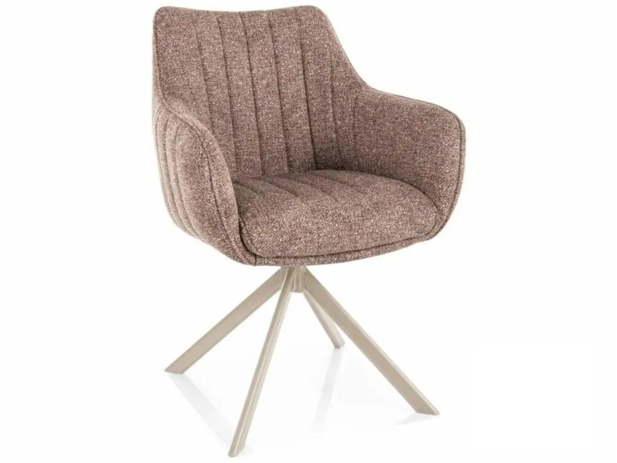 Chair AZALIA LEO cashmere frame/dark beige 32