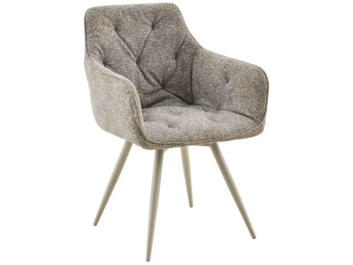 Chair MANGO LEO cashmere frame/dark beige 32