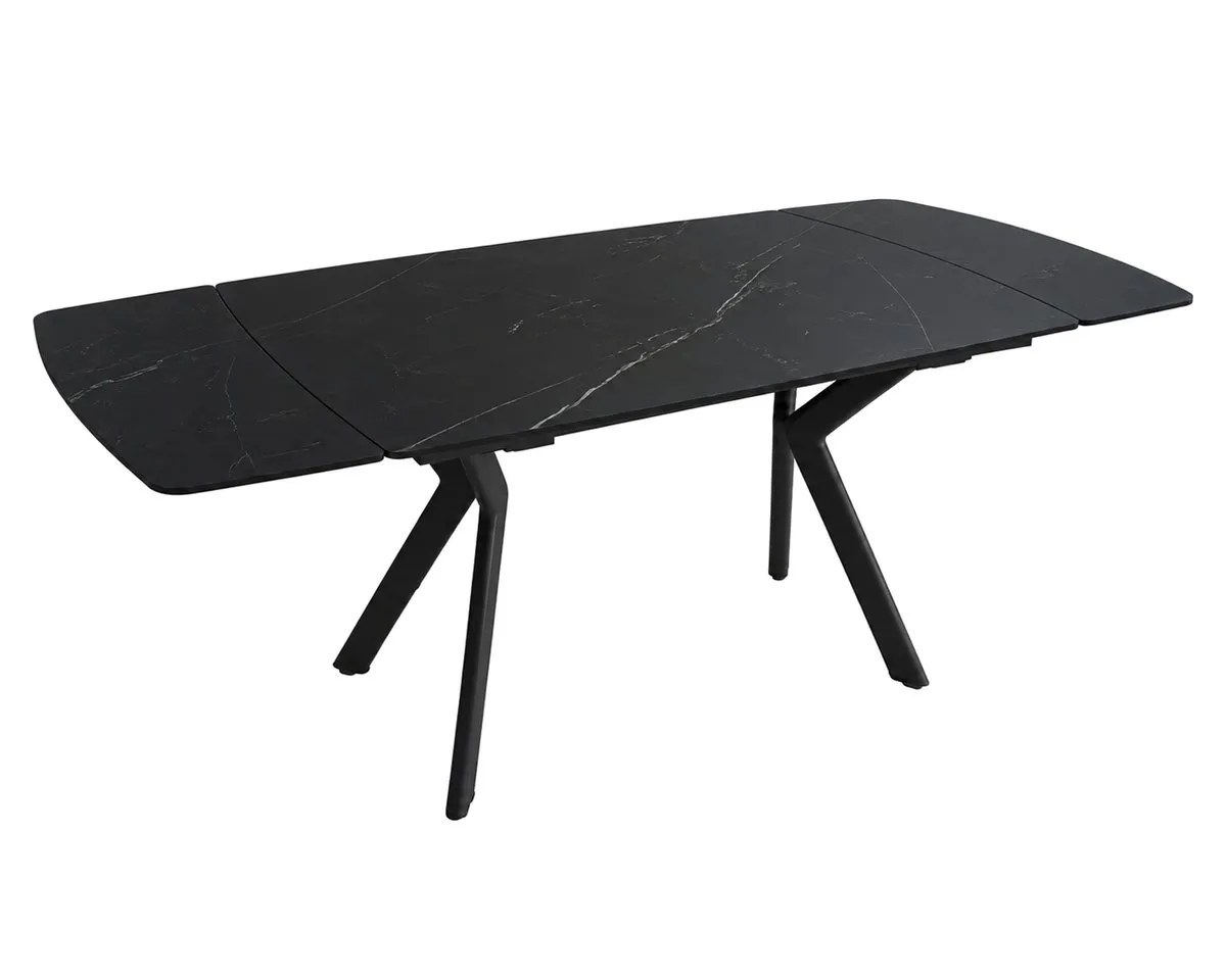 Стіл NOREEN CERAMIC 140(200)*80 чорний/чорний