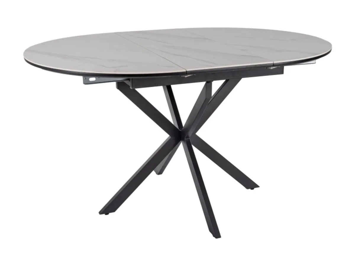 Table GASTON CERAMIC 100(135)*100 white/black