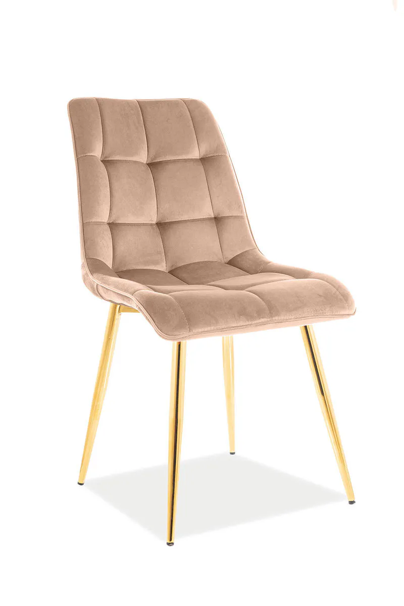 Chair CHIC VELVET gold frame/beige BL. 28