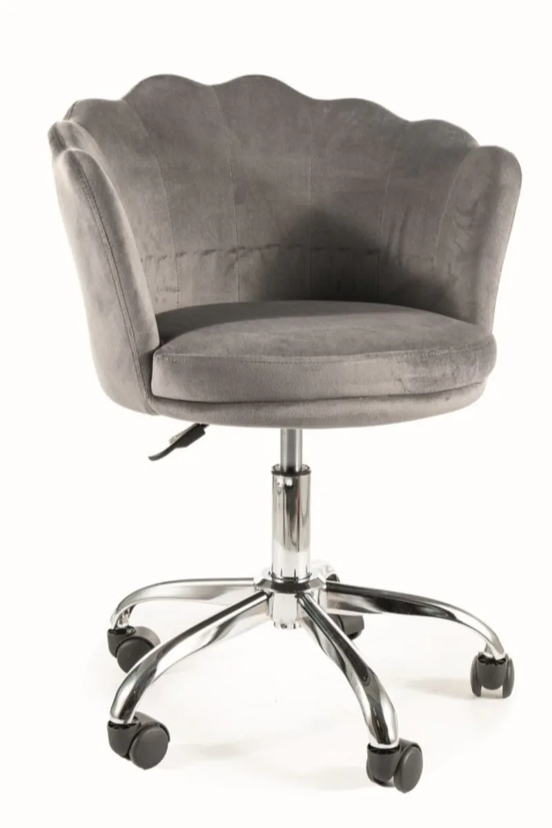 Swivel armchair ROSE VELVET gray BL.14