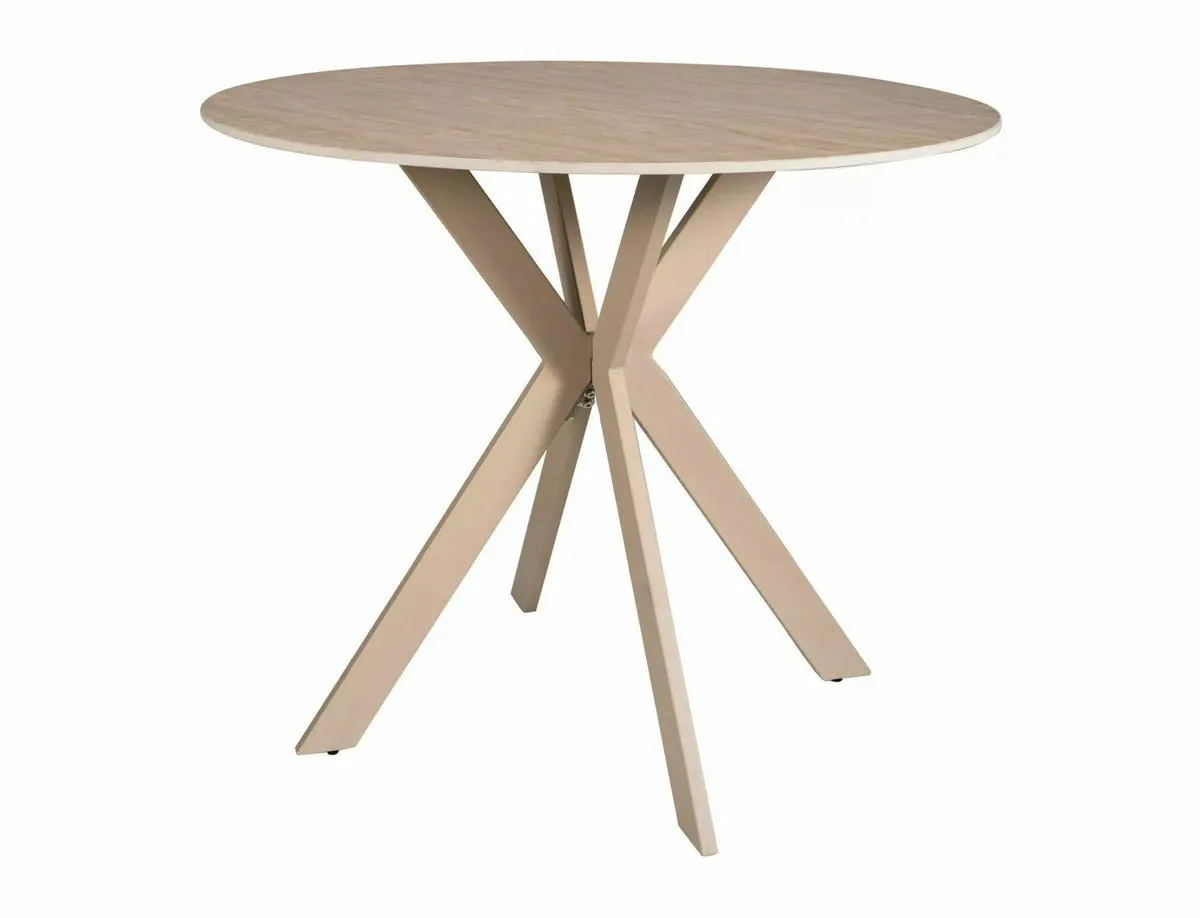 Table TALIA travertine/cashmere d.90