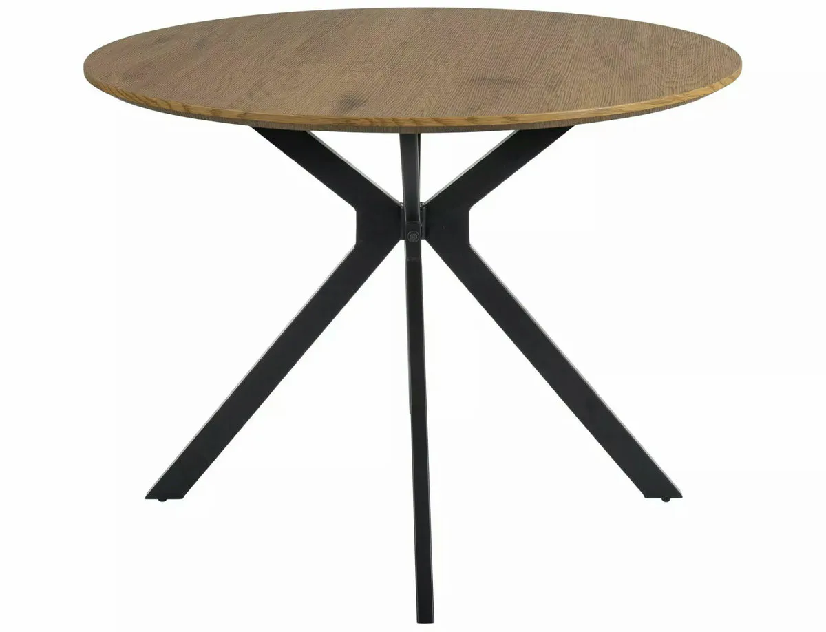 Table ASTER oak/black mat frame d.100