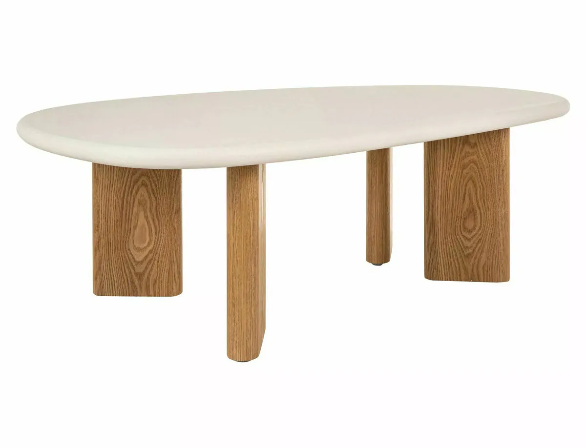 Coffee table ALPEN ecru/oak 130*80