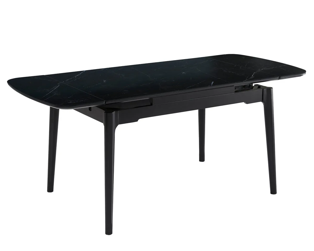 Table DUBLIN CERAMIC 120(180)*80 black mat/black frame