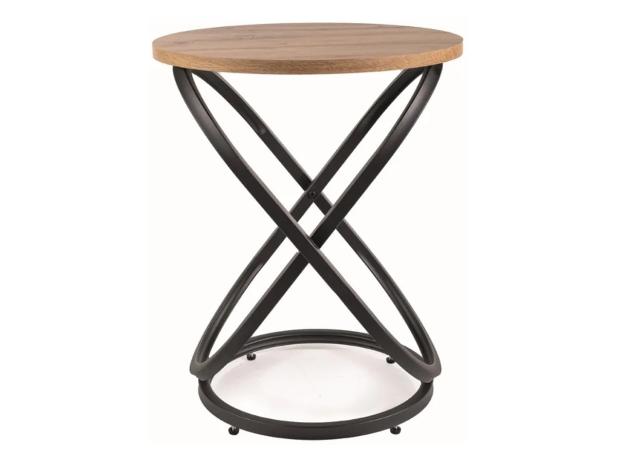 Coffee table EOS E artisan oak/black d.45
