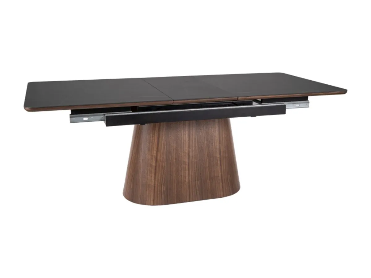 Table MONACO 160(200)*90 black/walnut