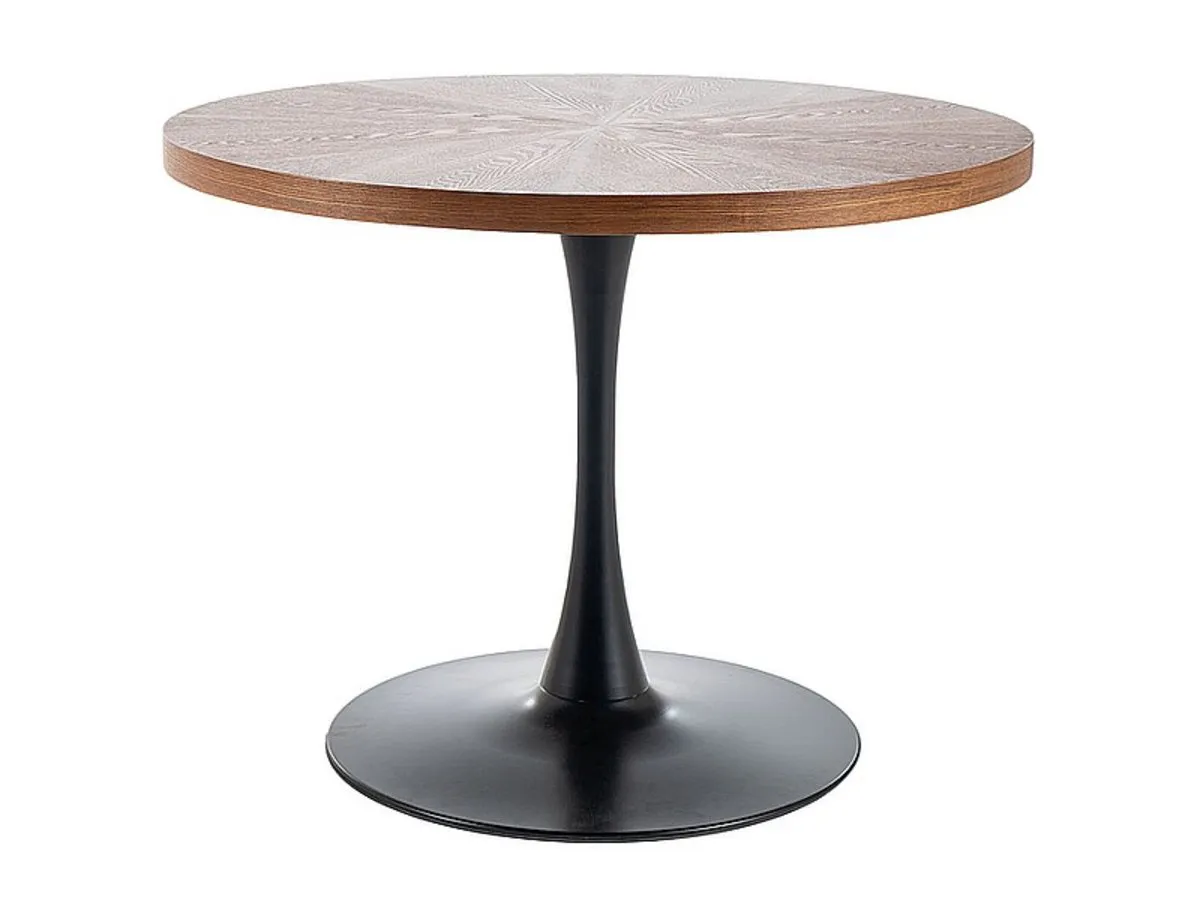 Table AMADEO table walnut/black mat d.100