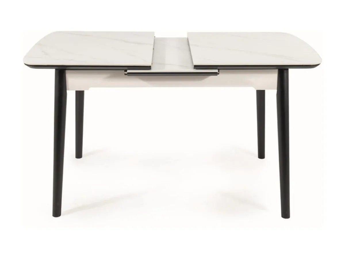 APOLLO table 120(160)*80 white mat/black frame