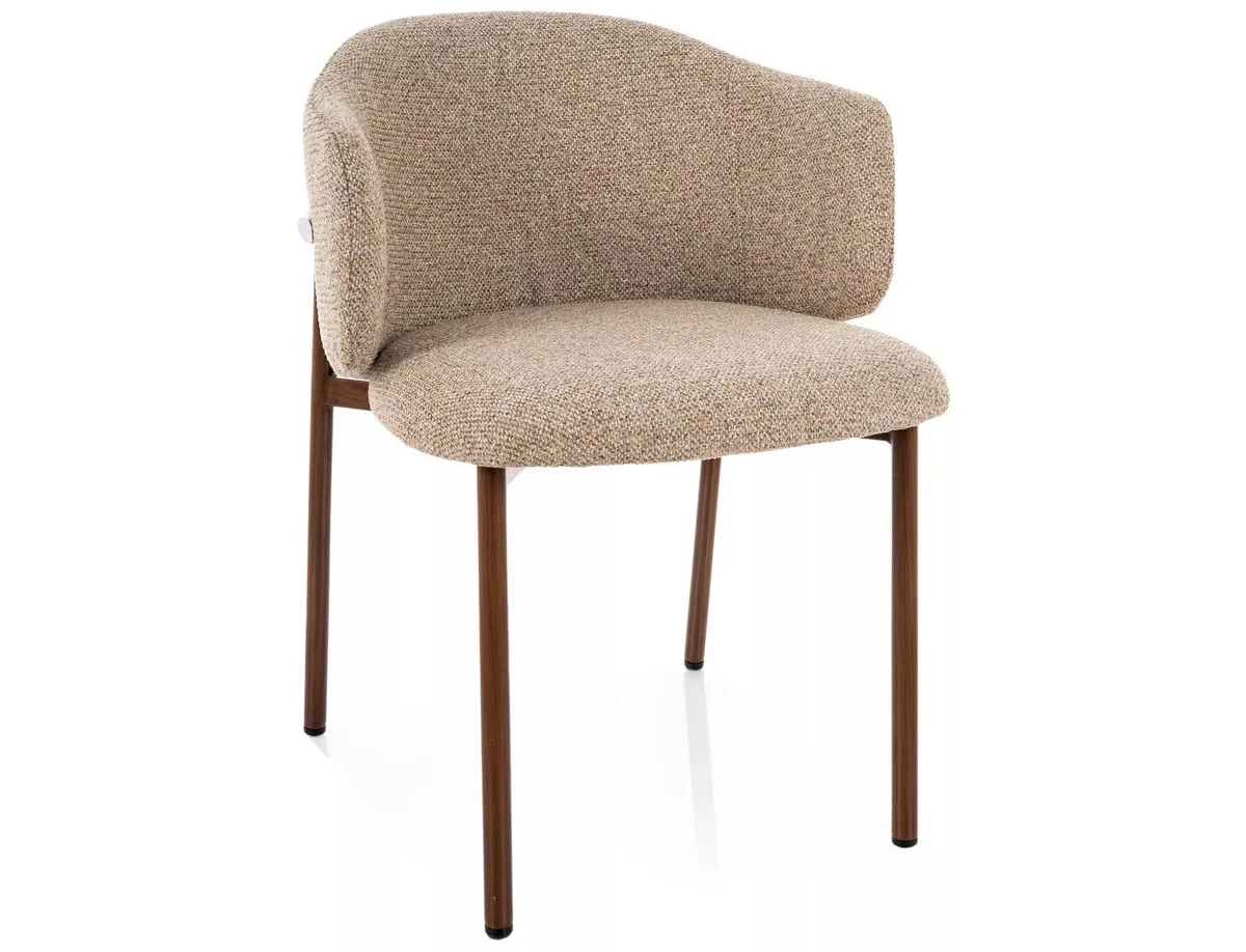 Chair OSAKA D walnut metal/beige TAP.253