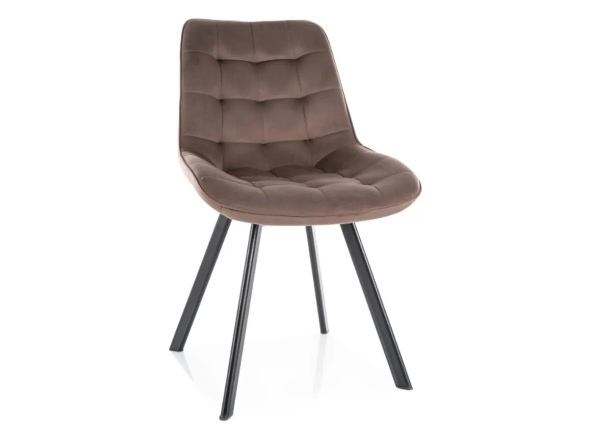 MONTI VELVET chair black frame/cappuccino BL.38
