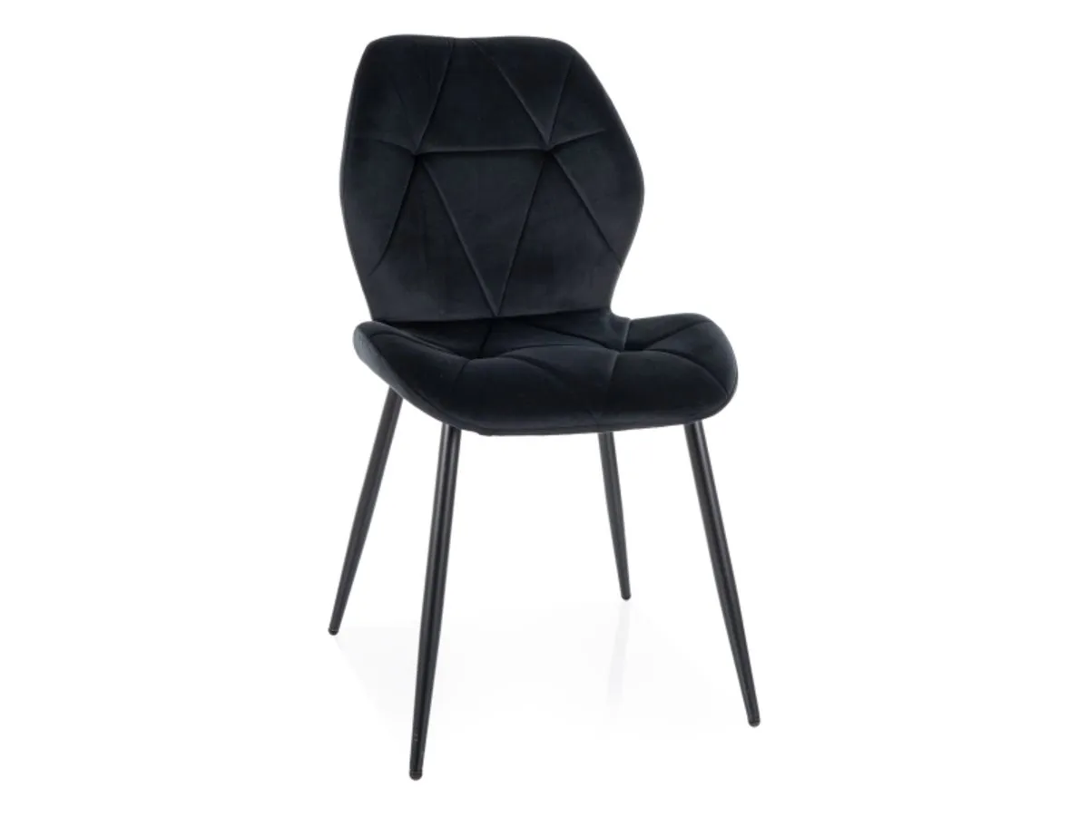 RICK VELVET chair black frame/black BL.19