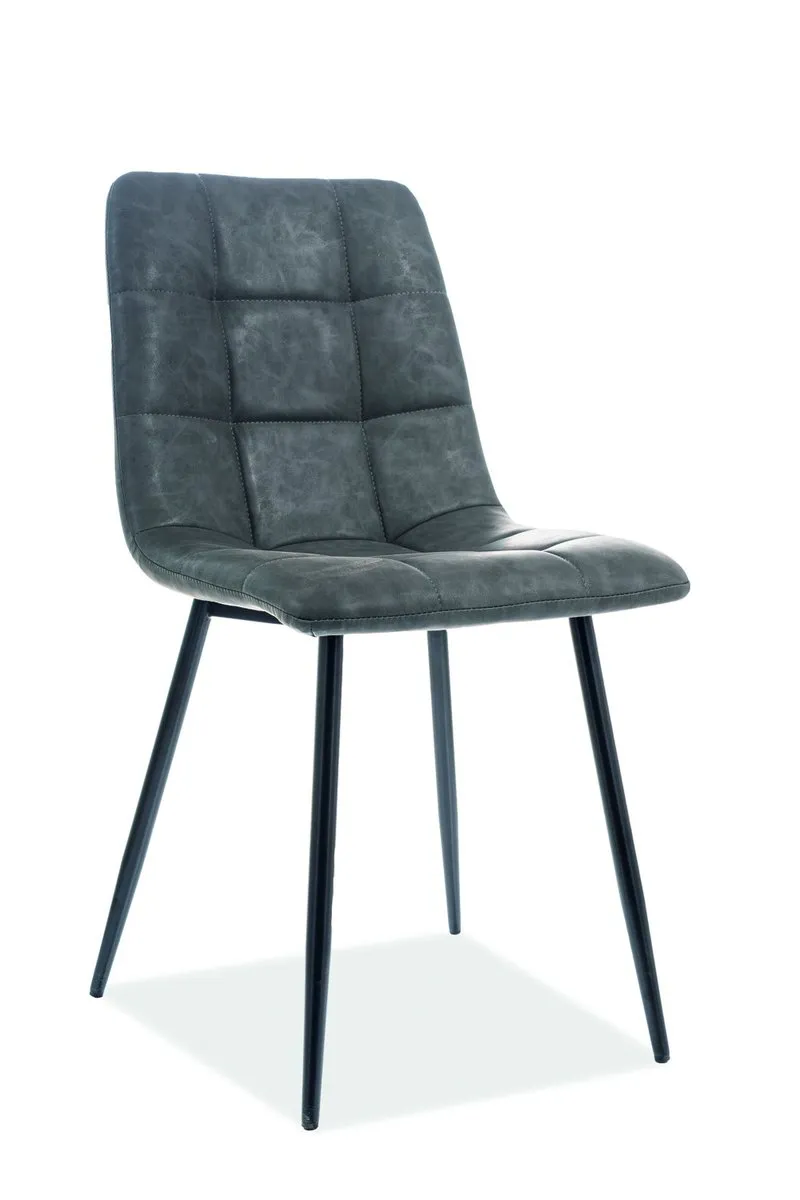 LOOK chair black frame/gray eco-leather
