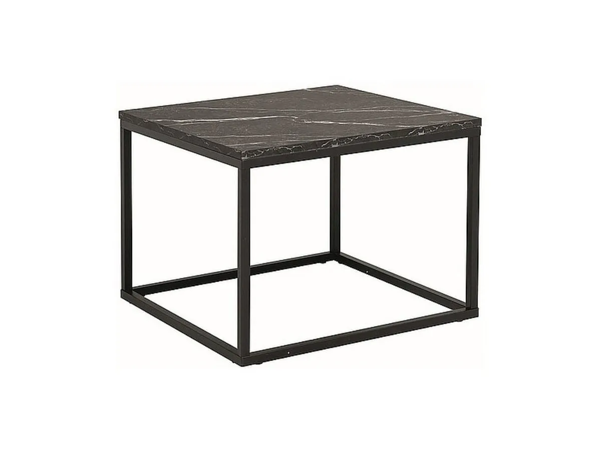 Coffee table ROSSI B black marble effect/black