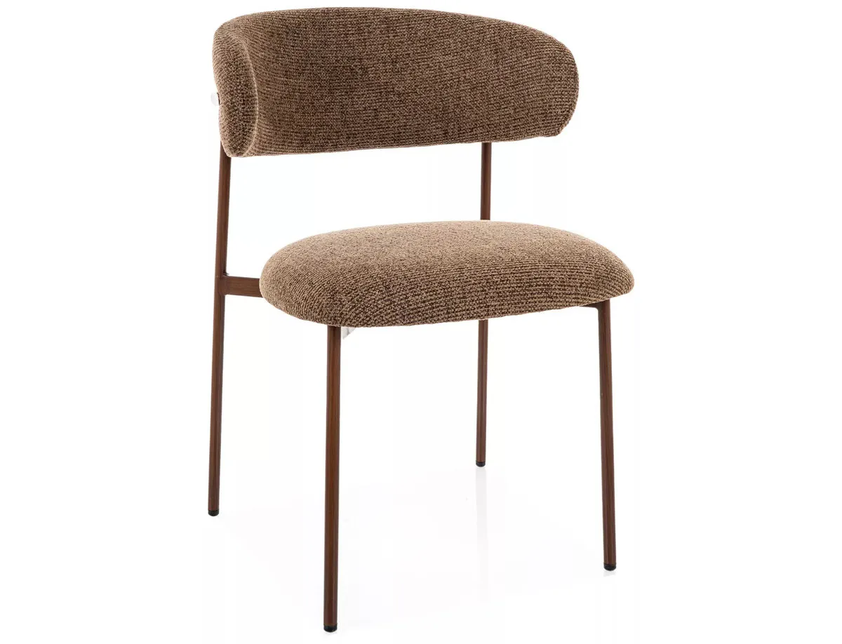 Chair ELTON D NOELLE walnut metal/cappuccino 45