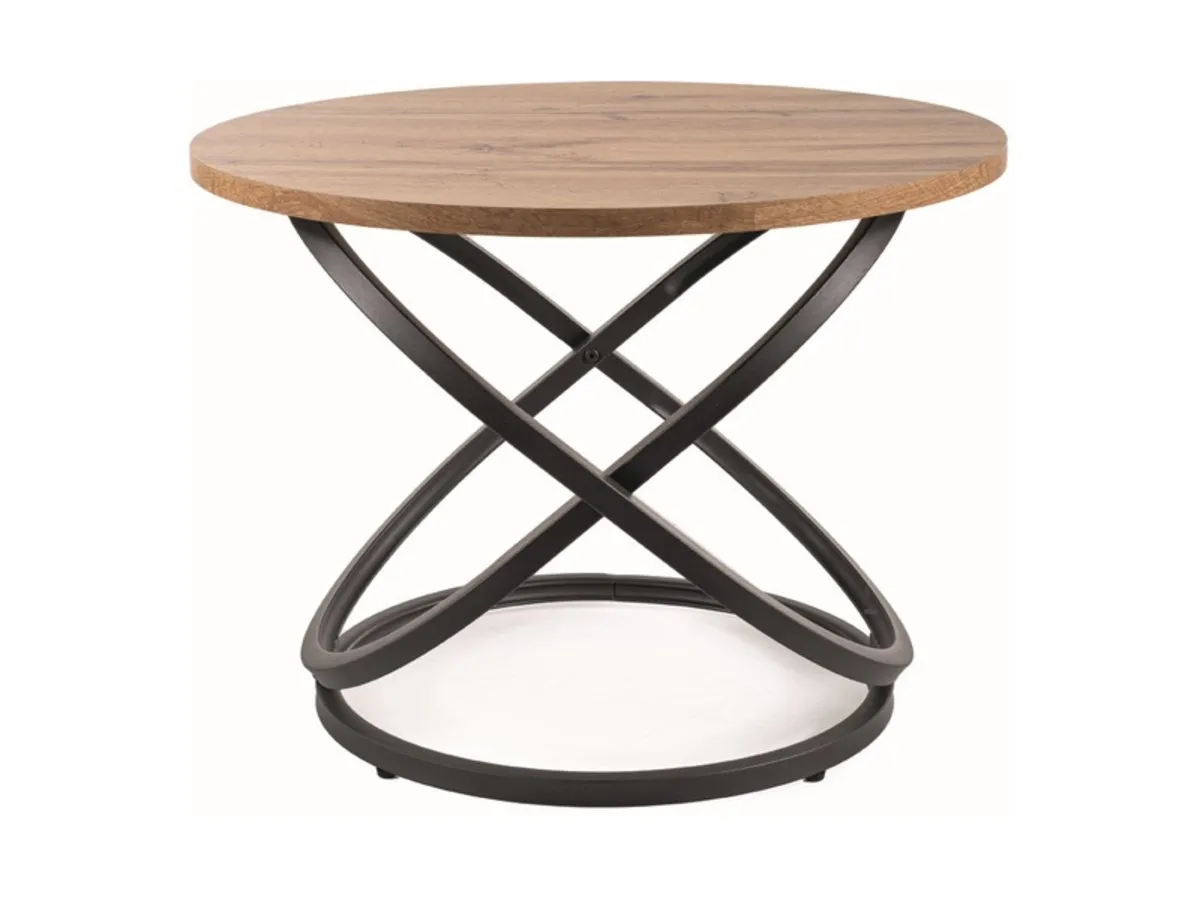 Coffee table EOS D artisan oak/black d.60