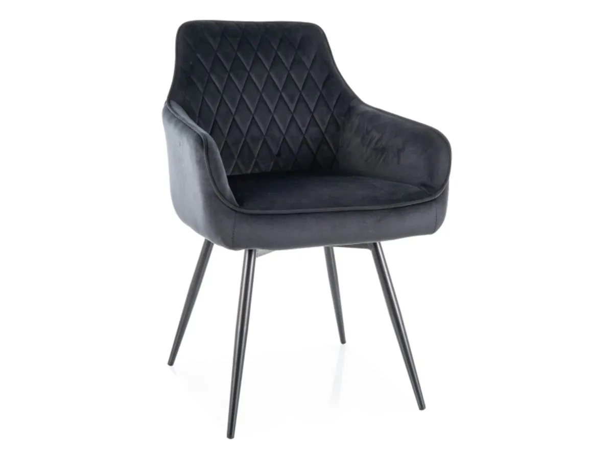 Chair MARLO VELVET black frame/black BL.19