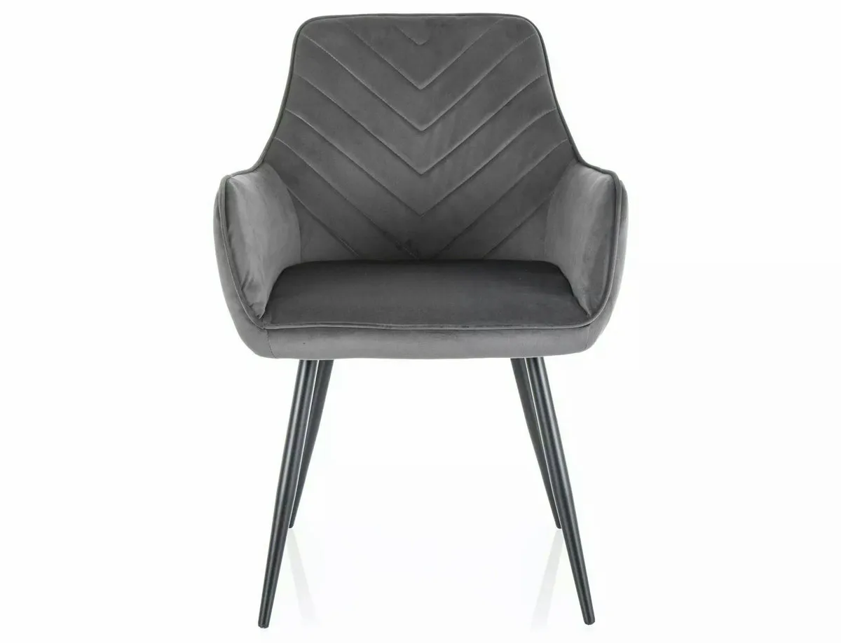 FIG VELVET chair black frame/gray 14