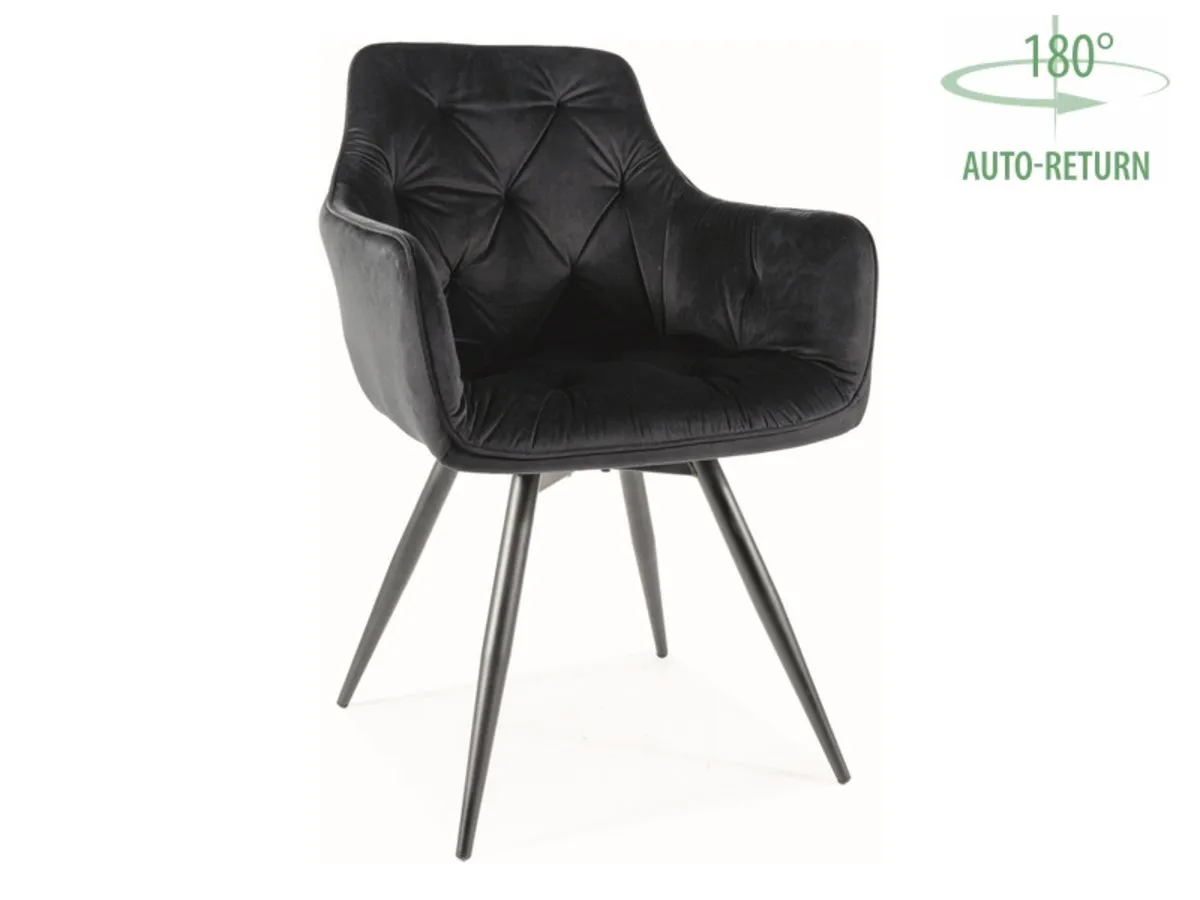 Chair MANGO VELVET black frame/black BL.19