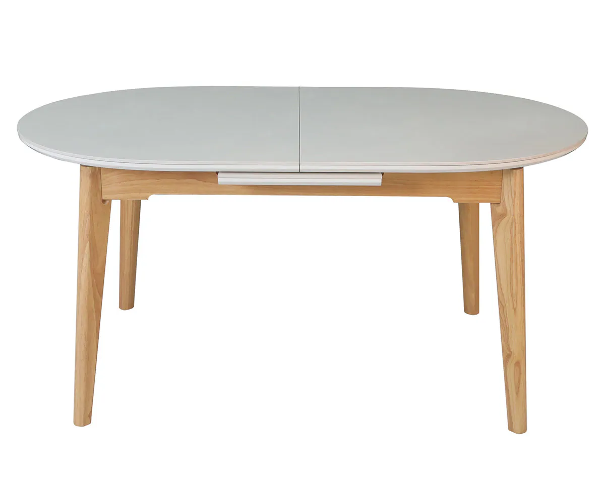 Table ALBERTO CERAMIC 160(200)*90 beige mat/wood