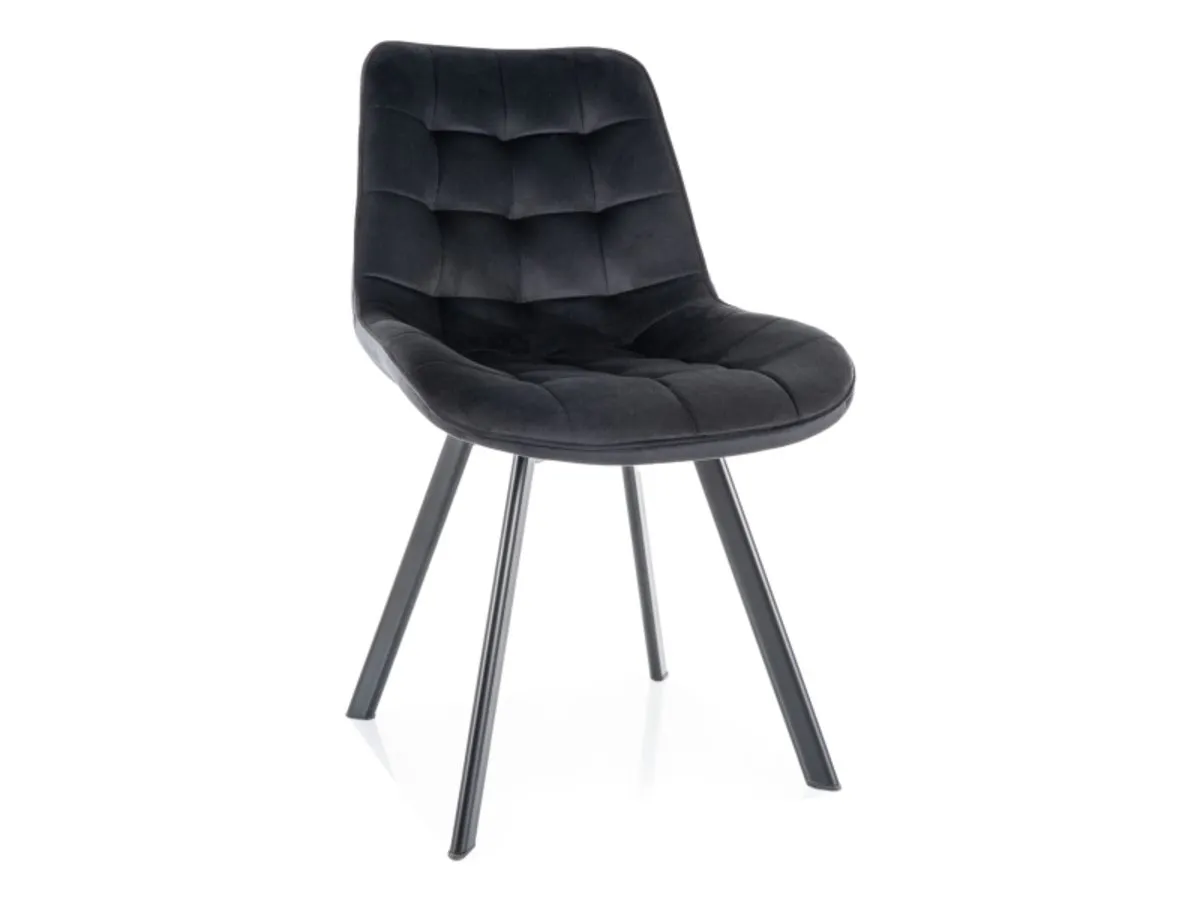 MONTI VELVET chair black frame/black BL.19