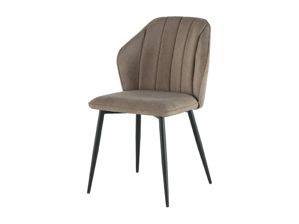 NEIL chair black frame/dark beige tk.