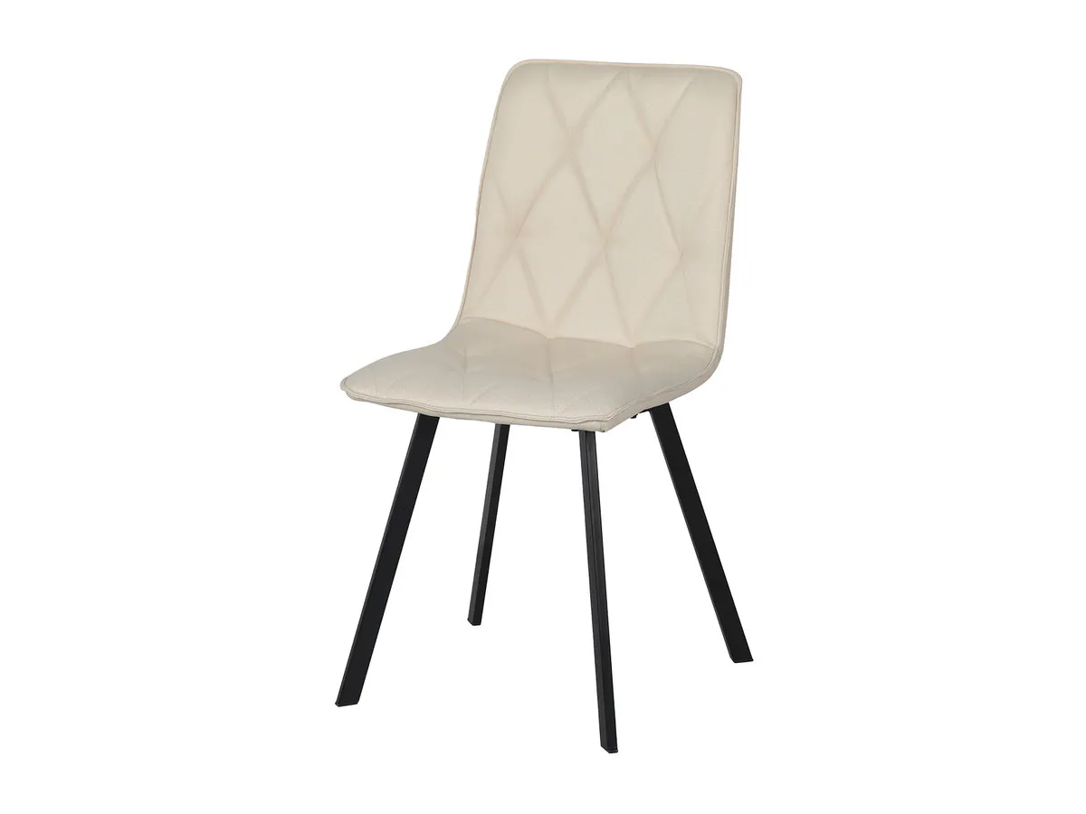 COREY TEX chair black frame/cream tk.