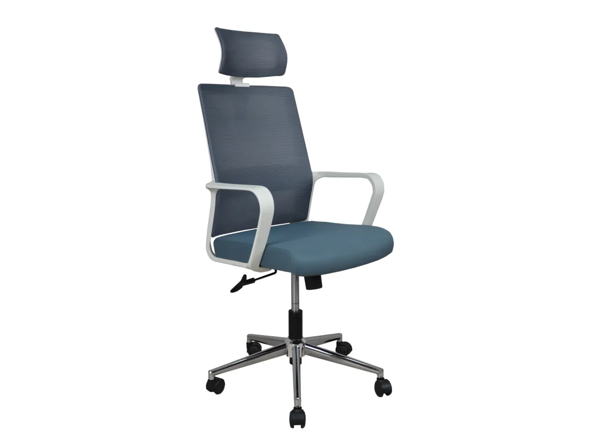 Swivel chair WIND gray/gray/white frame