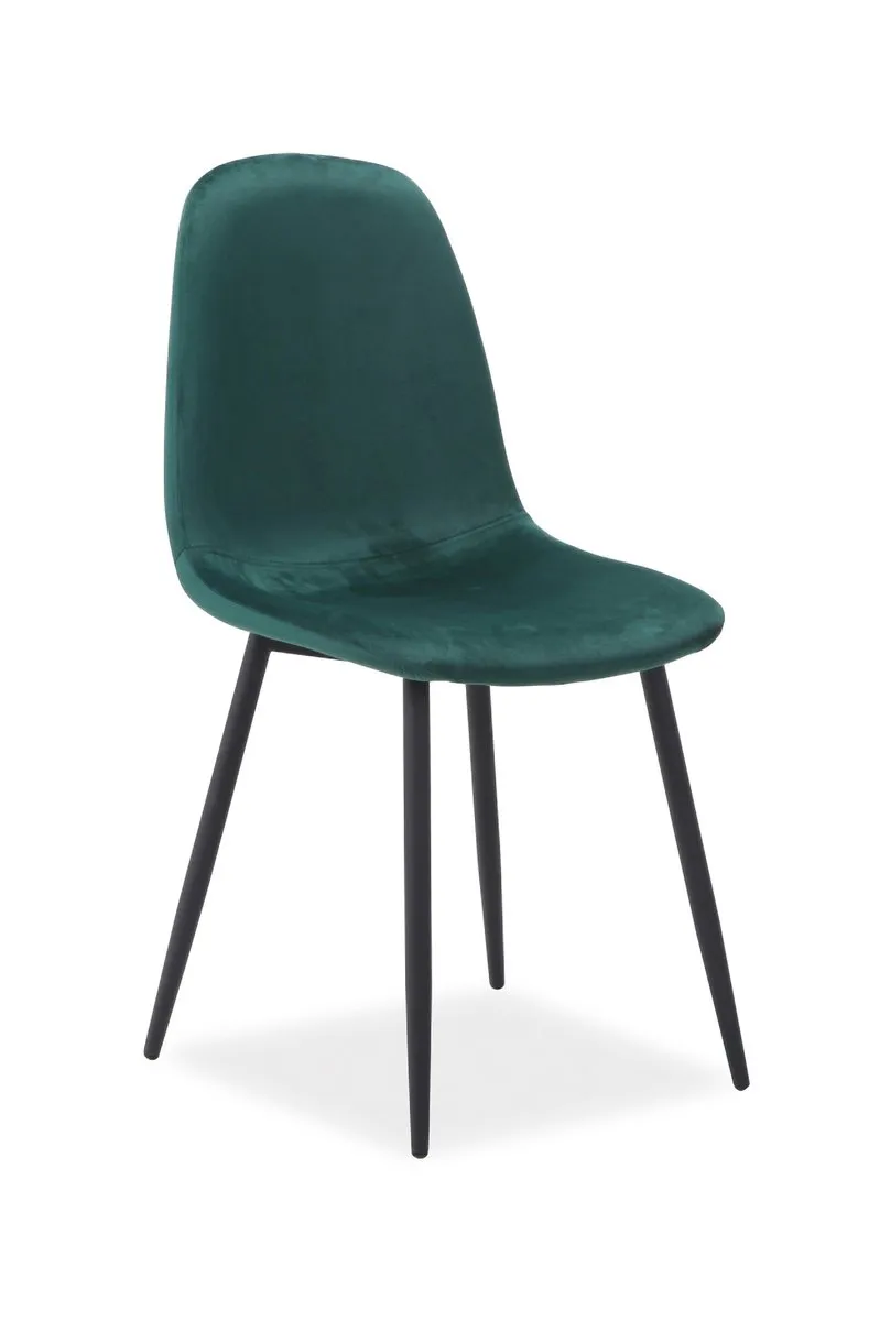 FOX VELVET chair black frame/green TAP.89