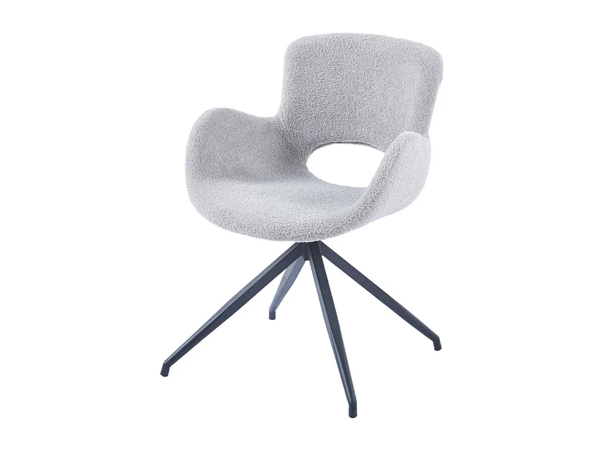 Chair GERDA black frame/light gray tk.