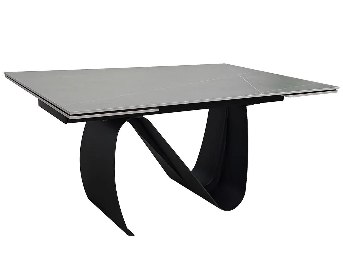 Table JULIAN CERAMIC 160(240)*90 gray mat/black