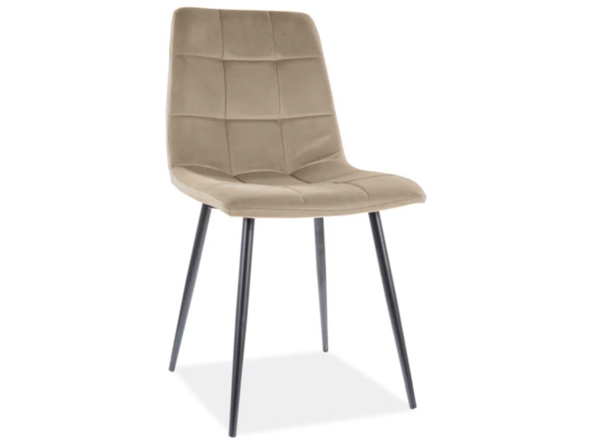 Chair MIA black frame/dark beige