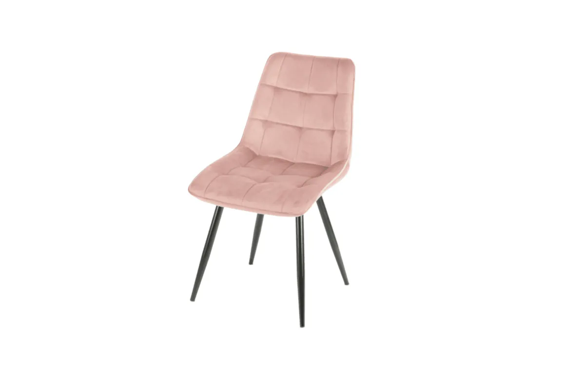 CHARLIE chair black frame/antique rose