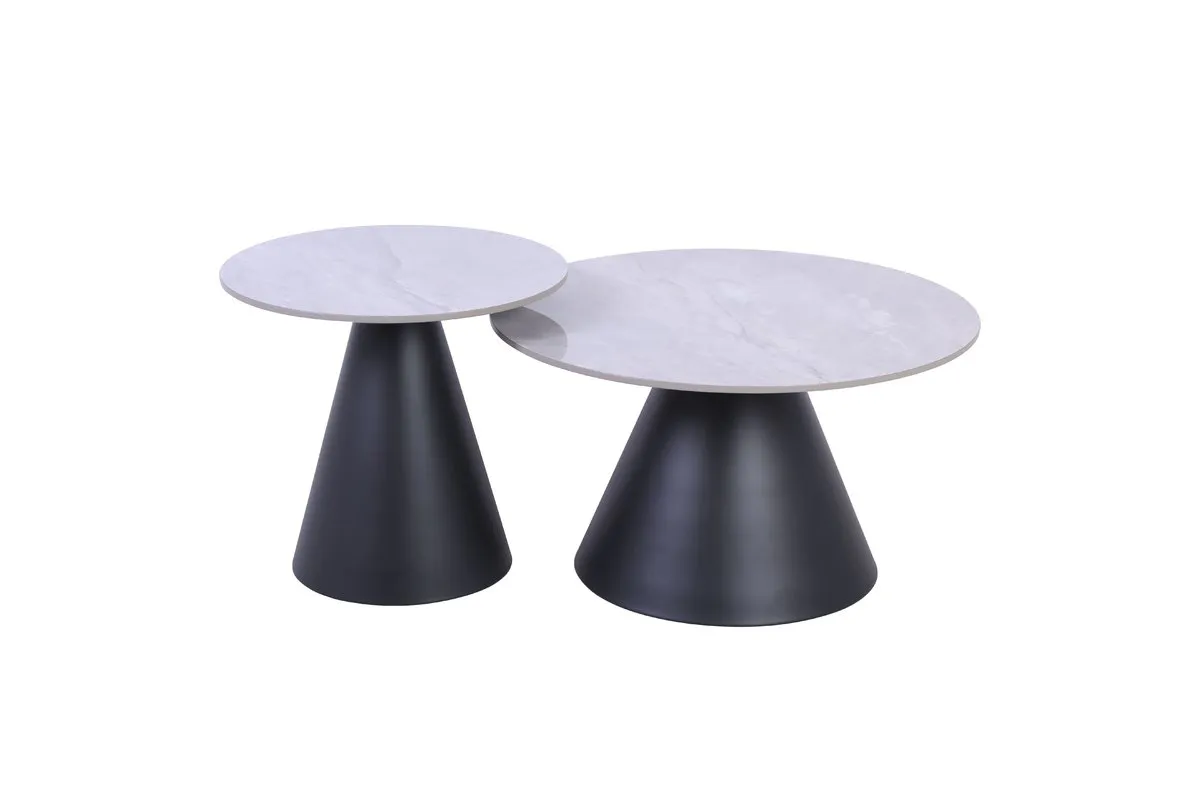 Coffee table ALASKA gray gloss/black (k-kt)