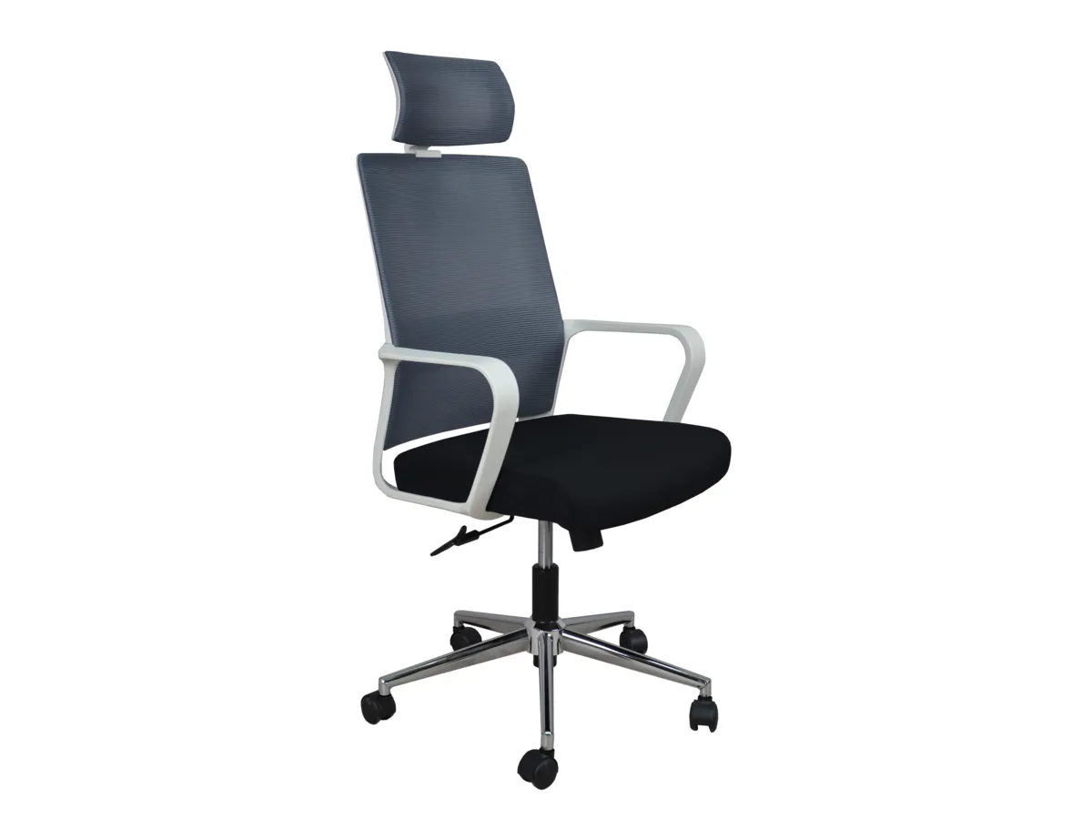 Swivel chair WIND gray/black/white frame
