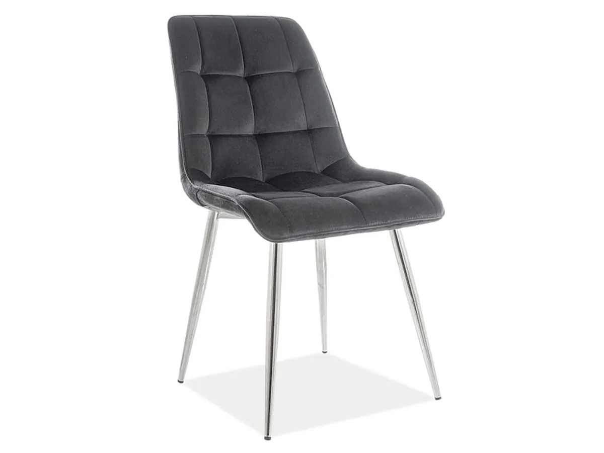 Chair CHIC VELVET chrome frame/black BL.19