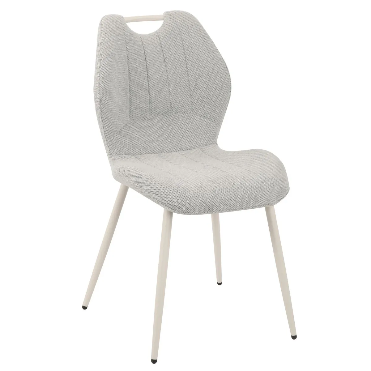 RICK chair white metal/light gray tk.