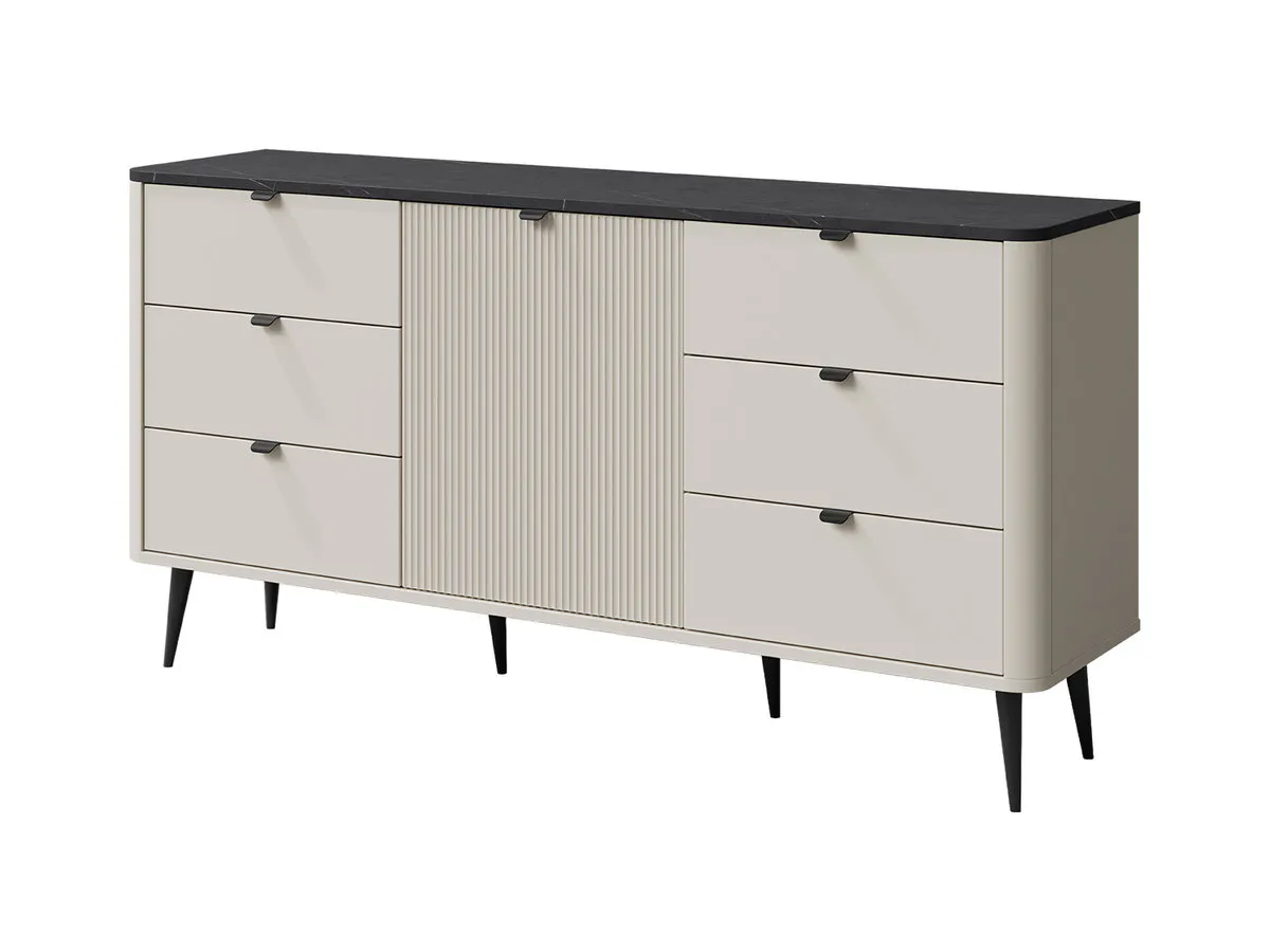 Chest of drawers MARLY REG 9 cashmere/grey stone