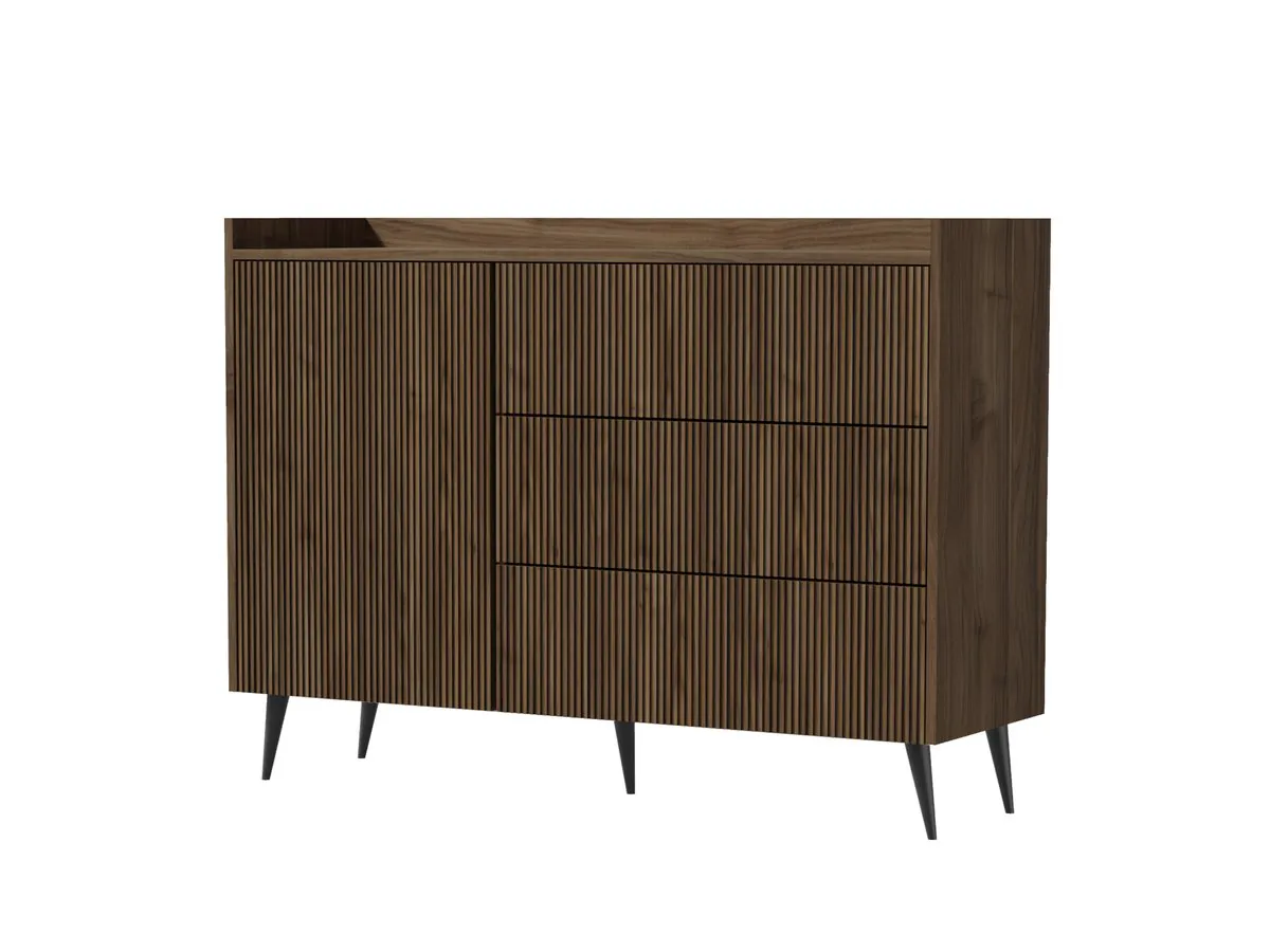 Chest of drawers ADEMO REG 4 walnut/walnut