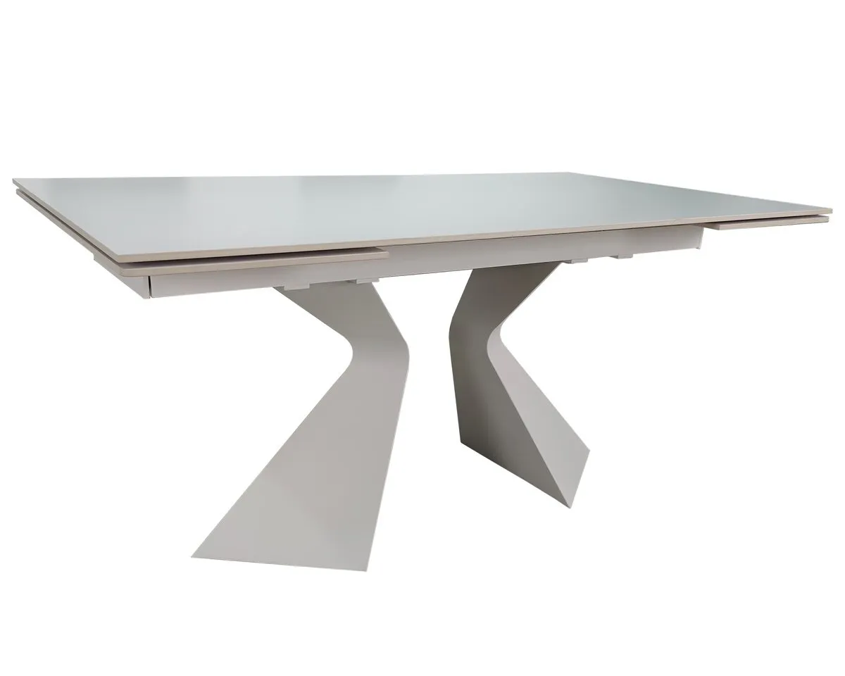 Table LAURA CERAMIC 160(240)*90 white mat/white