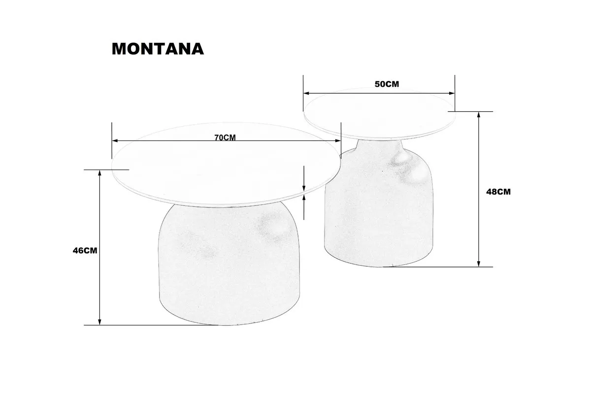 Coffee table MONTANA white gloss/black (k-kt)