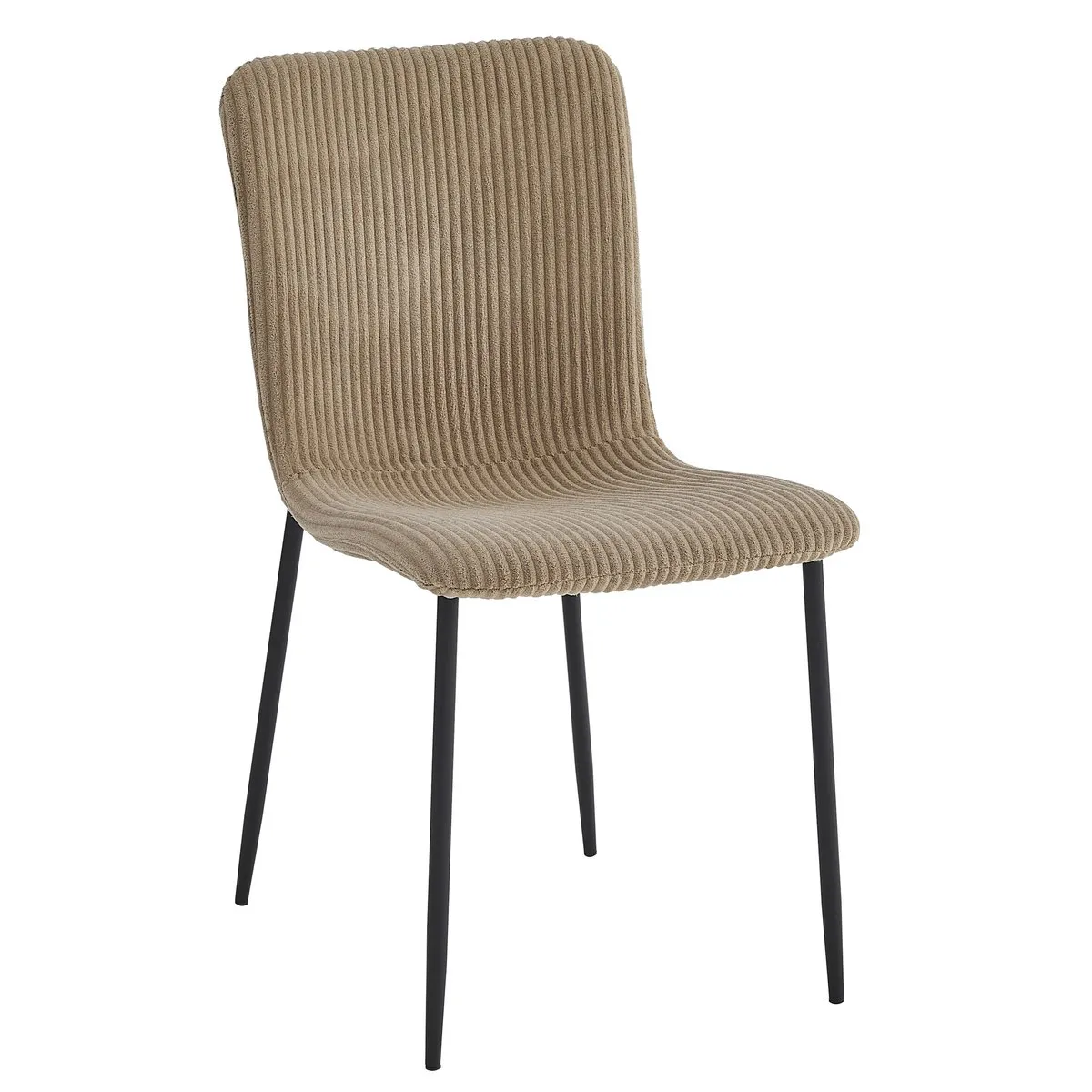 TINA chair black frame/dark beige tk.