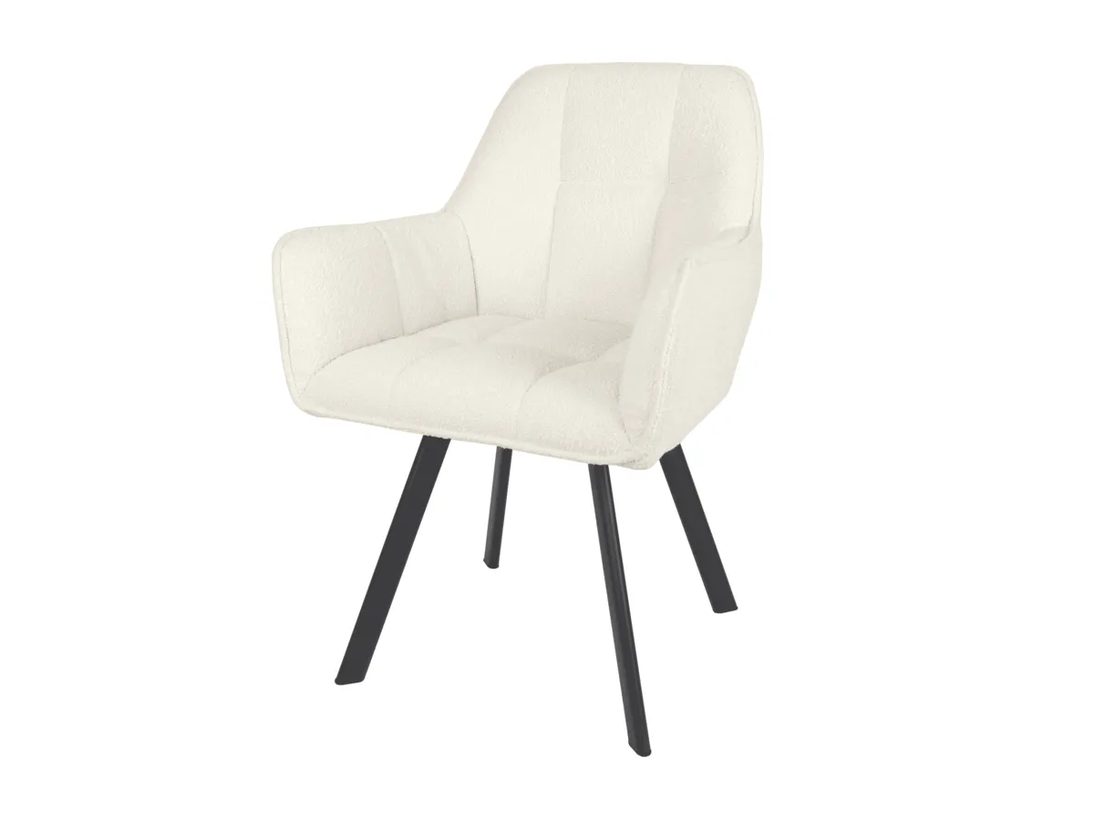 Chair GABRIEL black frame/white tk.