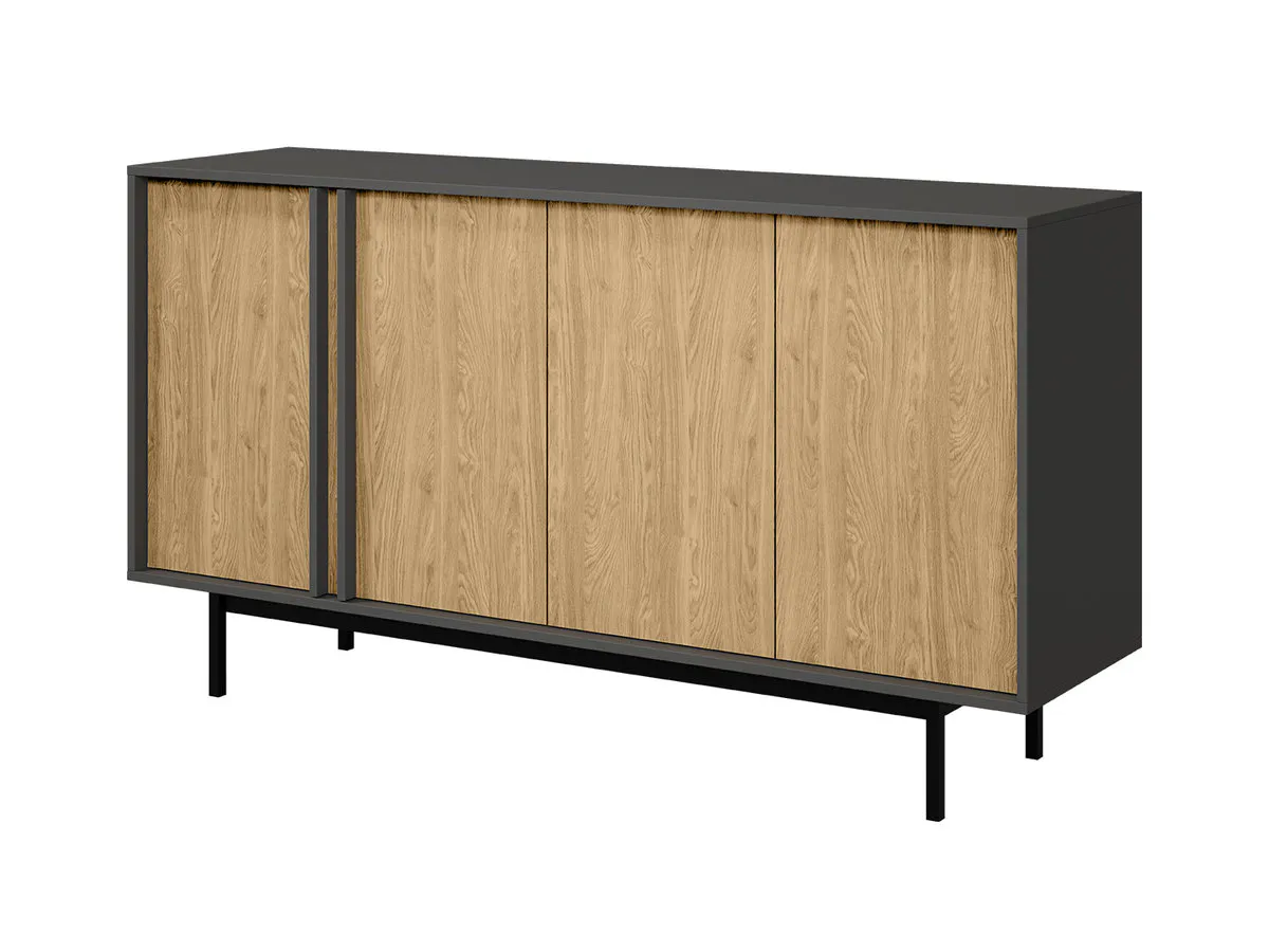 Chest of drawers ALSY REG 6 anthracite/oily oak