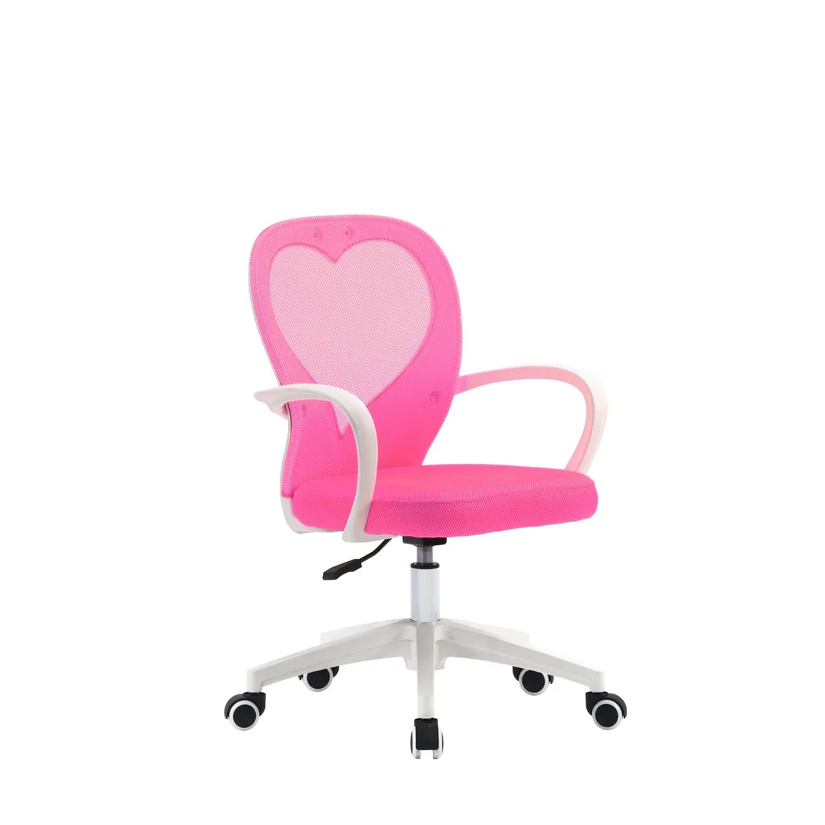 Swivel chair STACEY pink/white frame