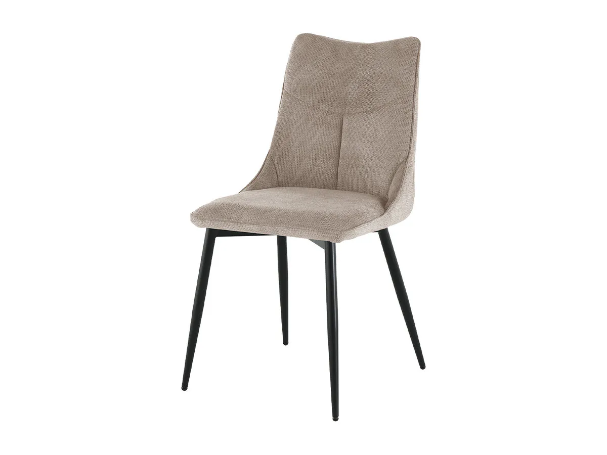 JUSTIN chair black frame/dark beige tk.