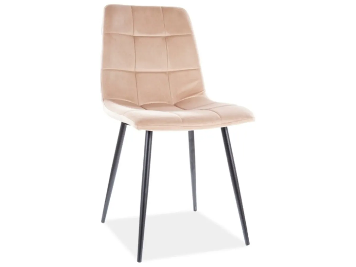 Chair MIA black frame/beige